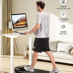 Tapis de marche silencieux sous bureau
