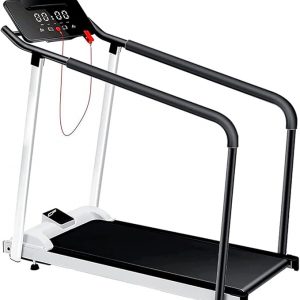 Tapis de marche senior clover fitness S100 avec bande de maintien pour rééducation et mobilité douce à domicile.