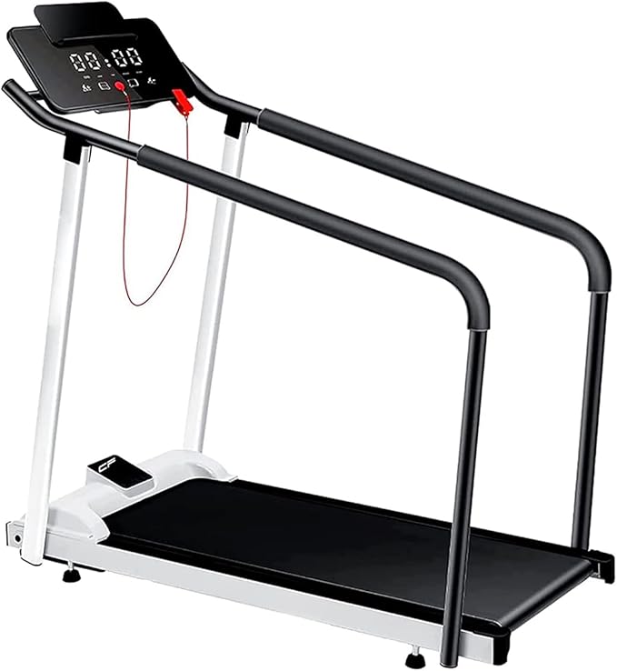 Tapis de marche senior clover fitness S100 avec bande de maintien pour rééducation et mobilité douce à domicile.