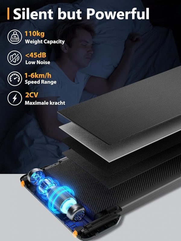 Toutes les caractéristique du tapis de marche pliable.